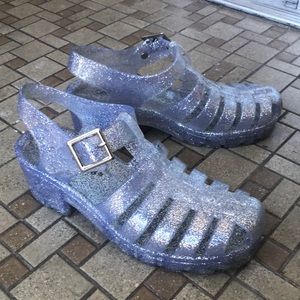 Glitter Jelly Sandals